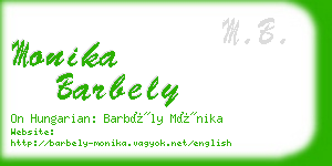monika barbely business card